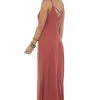 Lush Clothing Marsala Side Slit Spaghetti Strap Maxi Dress 1 Lush Clothing Marsala Side Slit Spaghetti Strap Maxi Dress