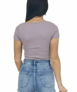 DYNAMIC Mauve Square Neck Soft Ribbed Knit Bodysuit Tops 12 DYNAMIC Mauve Square Neck Soft Ribbed Knit Bodysuit Tops