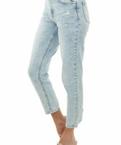 KanCan Bottoms Medium Acid Wash Distressed Denim Jeans