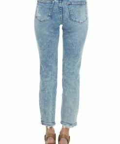 Judy Blue Medium Acid Wash High Rise Boyfriend Jeans Bottoms
