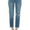 Judy Blue Medium High Rise Shredded Knee Boyfriend Jeans