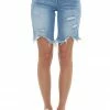 Special A Medium Wash Distressed High Rise Bermuda Shorts 1 Special A Medium Wash Distressed High Rise Bermuda Shorts