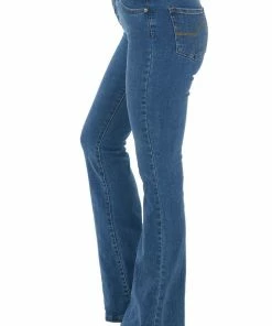 I&M Medium Wash High Rise Boot Cut Jeans