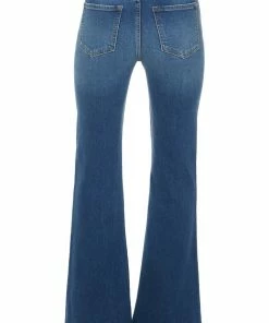 Sneak Peek Medium Wash High Rise Flare Leg Denim Jeans