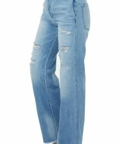 KanCan Bottoms Medium Wash High Rise Relaxed Straight Fit Jeans