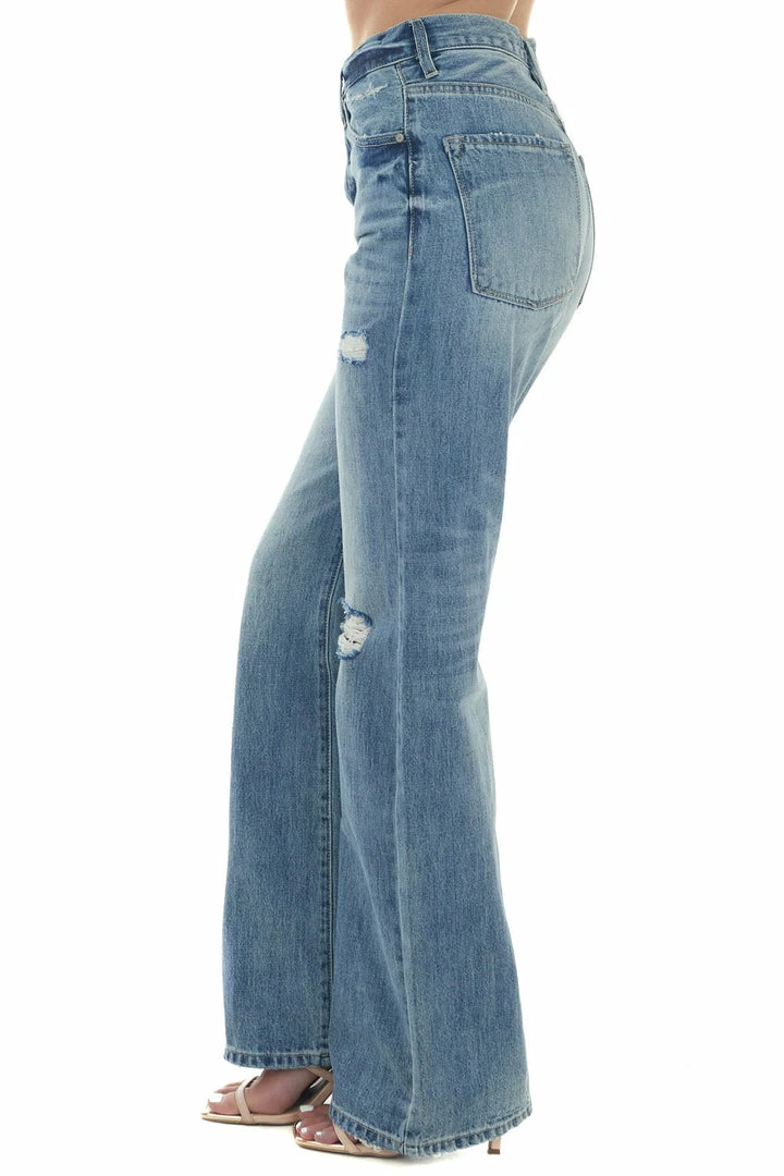 KanCan Medium Wash High Rise Relaxed Wide Leg Jeans Bottoms 4 KanCan Medium Wash High Rise Relaxed Wide Leg Jeans Bottoms