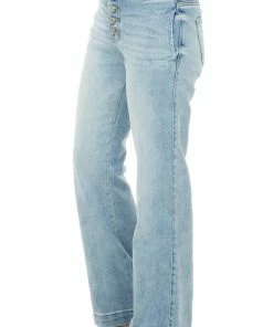 KanCan Bottoms Medium Wash High Rise Slim Flare Button Fly Jeans