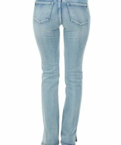 KanCan Medium Wash Mid Rise Straight Leg Side Slit Jeans Bottoms 12 KanCan Medium Wash Mid Rise Straight Leg Side Slit Jeans Bottoms