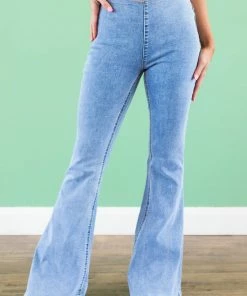 Listicle Bottoms Medium Denim High Rise Flare Jeggings