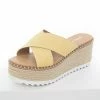 FORTUNE DYNAMIC Mellow Yellow Strap Espadrille Platform Sandals Shoes