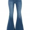 KanCan Mid Wash High Rise Button Up Fly Flare Jeans Bottoms