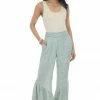 143 Story Mint Floral Print Ruffle Hem Wide Leg Pants 1 143 Story Mint Floral Print Ruffle Hem Wide Leg Pants