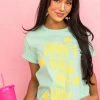 Blume+Co Tops Mint 'Don't Kill My Vibe' Daisy Graphic Tee