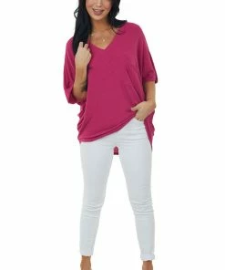 Charlotte Avery Mulberry Short Dolman Sleeve Chest Pocket Top 9 Charlotte Avery Mulberry Short Dolman Sleeve Chest Pocket Top