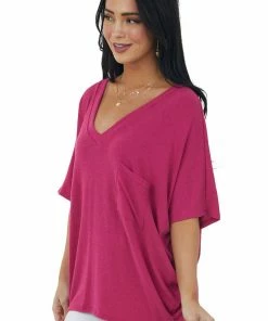 Charlotte Avery Mulberry Short Dolman Sleeve Chest Pocket Top 11 Charlotte Avery Mulberry Short Dolman Sleeve Chest Pocket Top