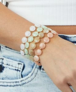 Fame Accessories Multicolor And Gold Beaded Stretchy Bracelet Set