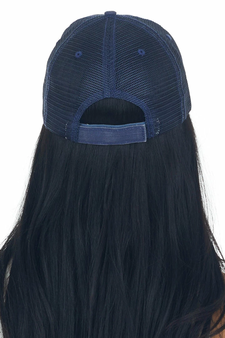 Ocean & 7th Navy Colorful 'Lake Bum' Embroidered Trucker Hat 5 Ocean & 7th Navy Colorful 'Lake Bum' Embroidered Trucker Hat
