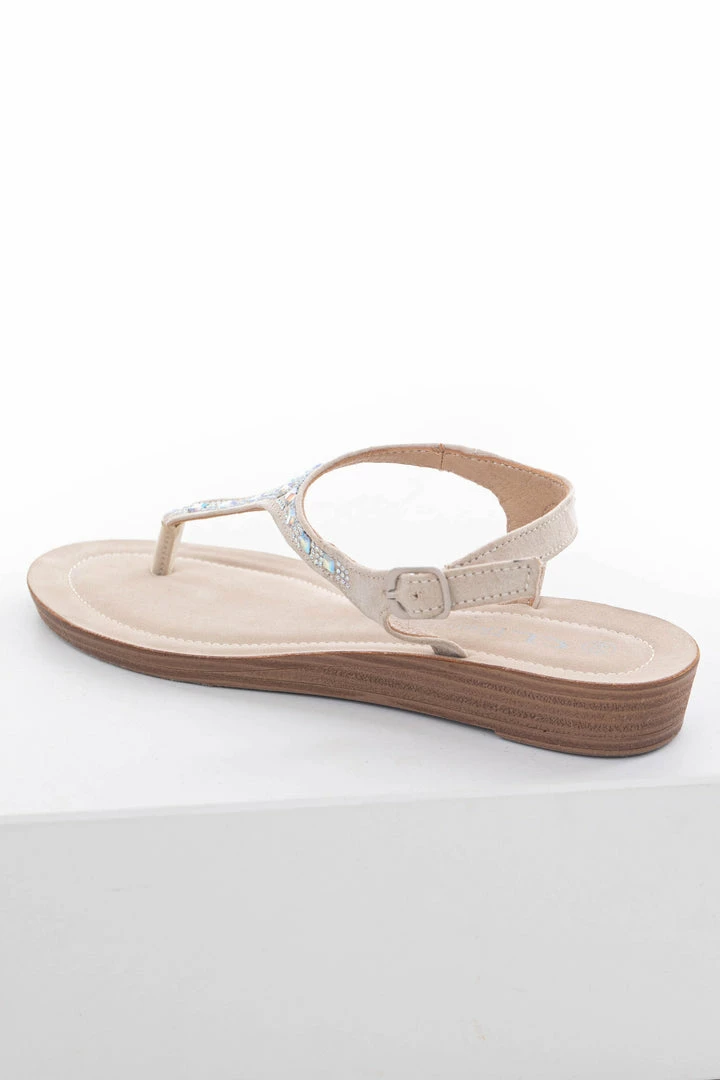 Chinese Laundry Nude Rhinestone Heeled Thong Sandals With Buckle 5 Chinese Laundry Nude Rhinestone Heeled Thong Sandals With Buckle