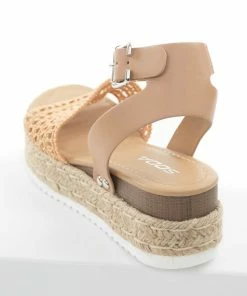 FORTUNE DYNAMIC Nude Eyelet Band Espadrille Ankle Strap Sandal Shoes 10 FORTUNE DYNAMIC Nude Eyelet Band Espadrille Ankle Strap Sandal Shoes