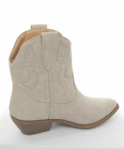 FORTUNE DYNAMIC Shoes Oatmeal Western Style Pointed Toe Booties 13 FORTUNE DYNAMIC Shoes Oatmeal Western Style Pointed Toe Booties
