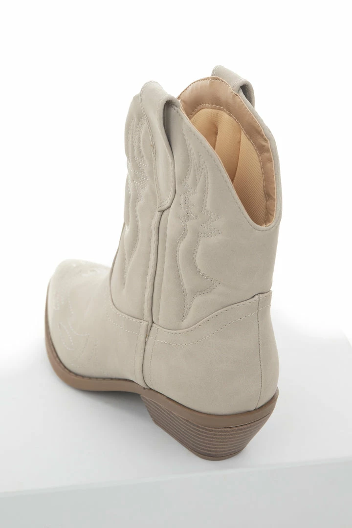 FORTUNE DYNAMIC Shoes Oatmeal Western Style Pointed Toe Booties 6 FORTUNE DYNAMIC Shoes Oatmeal Western Style Pointed Toe Booties