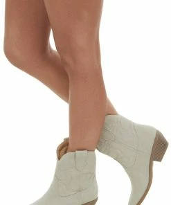 FORTUNE DYNAMIC Shoes Oatmeal Western Style Pointed Toe Booties 15 FORTUNE DYNAMIC Shoes Oatmeal Western Style Pointed Toe Booties