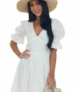 Petal Dew Dresses Off White Criss Cross Open Back Short Dress