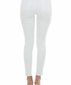 YMI Bottoms Off White High Rise Zipper Fly Skinny Jeans 8 YMI Bottoms Off White High Rise Zipper Fly Skinny Jeans