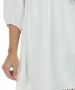 Lush Clothing Off White Plunging V Neck Babydoll Mini Dress 13 Lush Clothing Off White Plunging V Neck Babydoll Mini Dress