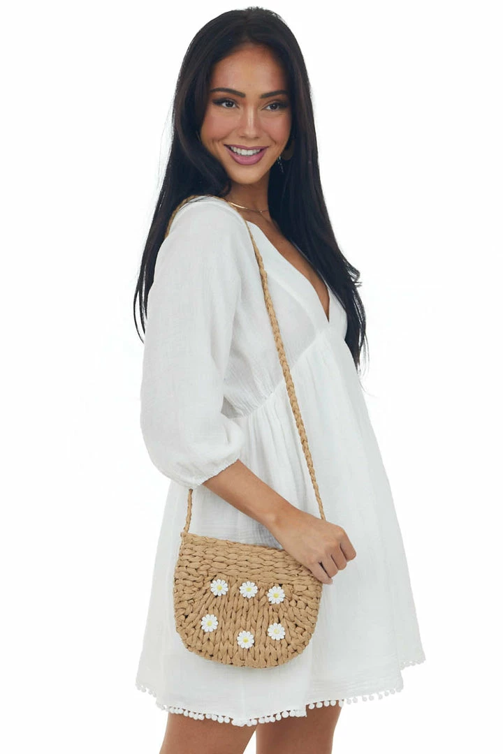 Lush Clothing Off White Plunging V Neck Babydoll Mini Dress 6 Lush Clothing Off White Plunging V Neck Babydoll Mini Dress