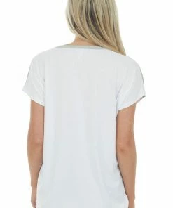 Vanilla Bay Off White Ribbed Colorblock Dolman Sleeve Top Tops 12 Vanilla Bay Off White Ribbed Colorblock Dolman Sleeve Top Tops