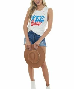 Zutter Off White 'Yee Haw' Laser Cut Graphic Tank Top Tops 10 Zutter Off White 'Yee Haw' Laser Cut Graphic Tank Top Tops