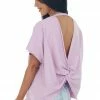 BiBi Orchid Kimono Sleeve Open Back Detail Knit Top
