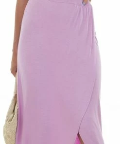 HEIMISH Orchid Tulip Hem Wrap Maxi Knit Dress 13 HEIMISH Orchid Tulip Hem Wrap Maxi Knit Dress