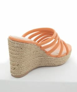 Chinese Laundry Papaya Strappy Slip On Espadrille Wedges Shoes