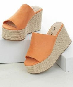 FORTUNE DYNAMIC Papaya Suede Slip On Espadrille Wedge Shoes 13 FORTUNE DYNAMIC Papaya Suede Slip On Espadrille Wedge Shoes