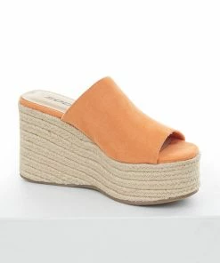 FORTUNE DYNAMIC Papaya Suede Slip On Espadrille Wedge Shoes 12 FORTUNE DYNAMIC Papaya Suede Slip On Espadrille Wedge Shoes