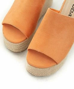 FORTUNE DYNAMIC Papaya Suede Slip On Espadrille Wedge Shoes 14 FORTUNE DYNAMIC Papaya Suede Slip On Espadrille Wedge Shoes