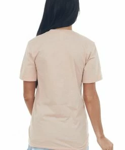 Blume+Co Tops Peach 'Wife Mom Boss' Soft Knit Graphic Tee