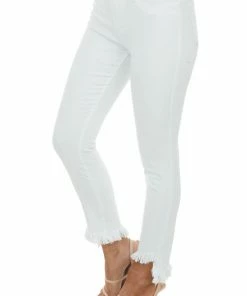 Cello Jeans Pearl High Rise Fraying Skinny Cropped Jeans