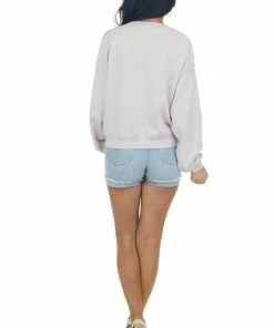 HYFVE Periwinkle Soft Pullover Long Sleeve Sweater