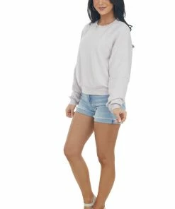 HYFVE Periwinkle Soft Pullover Long Sleeve Sweater