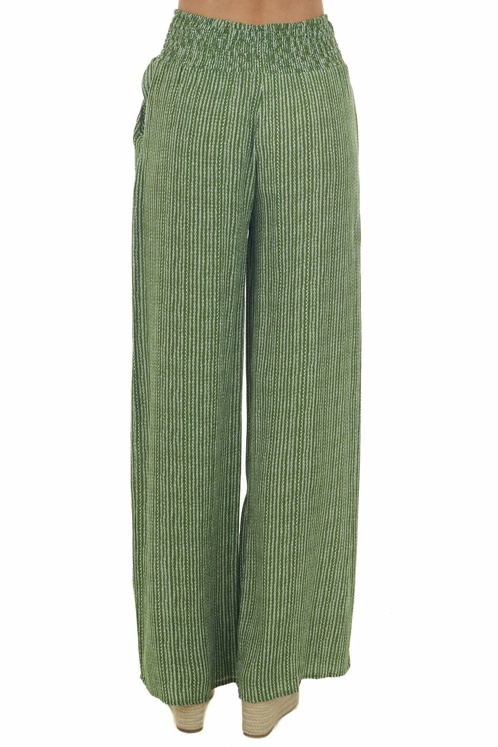 L Love Bottoms Pistachio Printed High Rise Wide Leg Pants 8 L Love Bottoms Pistachio Printed High Rise Wide Leg Pants