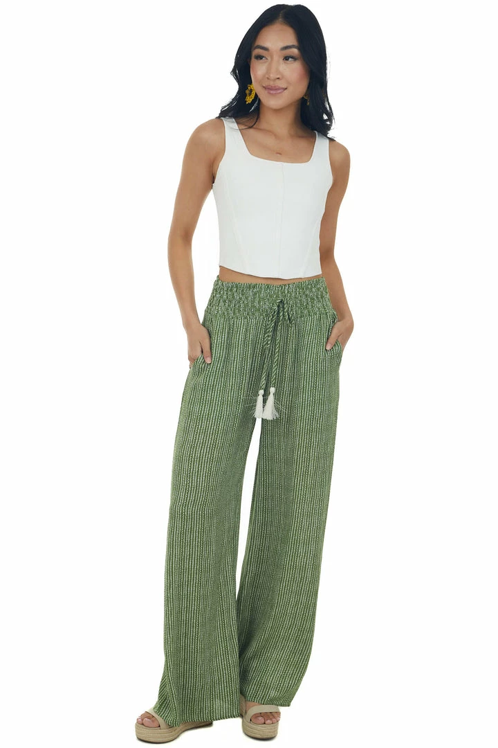 L Love Bottoms Pistachio Printed High Rise Wide Leg Pants 5 L Love Bottoms Pistachio Printed High Rise Wide Leg Pants