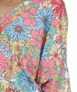 First Love Punch Multicolor Floral Kimono Sleeve Knit Top Tops 17 First Love Punch Multicolor Floral Kimono Sleeve Knit Top Tops