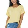 IWT Brands Tops Rich Buttercream Short Sleeve High Low Knit Top 2 IWT Brands Tops Rich Buttercream Short Sleeve High Low Knit Top