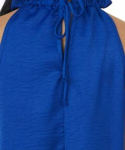 FSL APPAREL Royal Blue Sleeveless Halter Top With Keyhole 17 FSL APPAREL Royal Blue Sleeveless Halter Top With Keyhole
