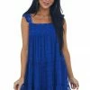 Vine & Love Royal Blue Swiss Dot Ruffle Strap Tiered Dress Dresses 1 Vine & Love Royal Blue Swiss Dot Ruffle Strap Tiered Dress Dresses