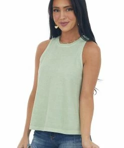 HYFVE Sage Crew Neck A Line Knit Tank Top