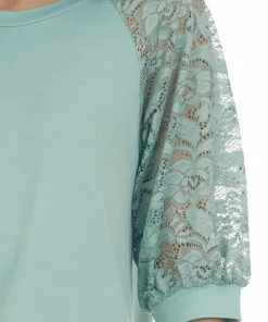 HESED Sage Raglan Floral Lace 3/4 Sleeve Top 13 HESED Sage Raglan Floral Lace 3/4 Sleeve Top